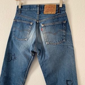 Vtg 501 Levis High Waisted Tapered Leg Jeans